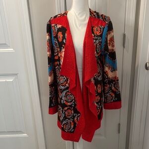 Vibrant Floral Women's Cardigan Size L Excellent condition